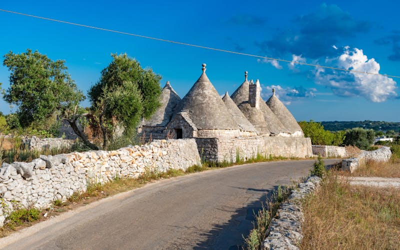 Traditionele stenen huisjes in Zuid-Puglia